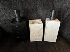 Disney Mickey Mouse Bathroom Set of 3 Soap Lotion and Toothbrush Holder New