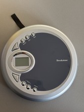Brookstone Disc Man Portable CD Player Vintage Y2K Grey Silver For Parts