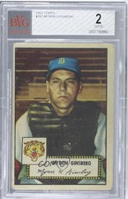 1952 Topps Joe Ginsberg (Called Myron on Card) #192 BVG 2 Rookie RC 2p6. rookie card picture