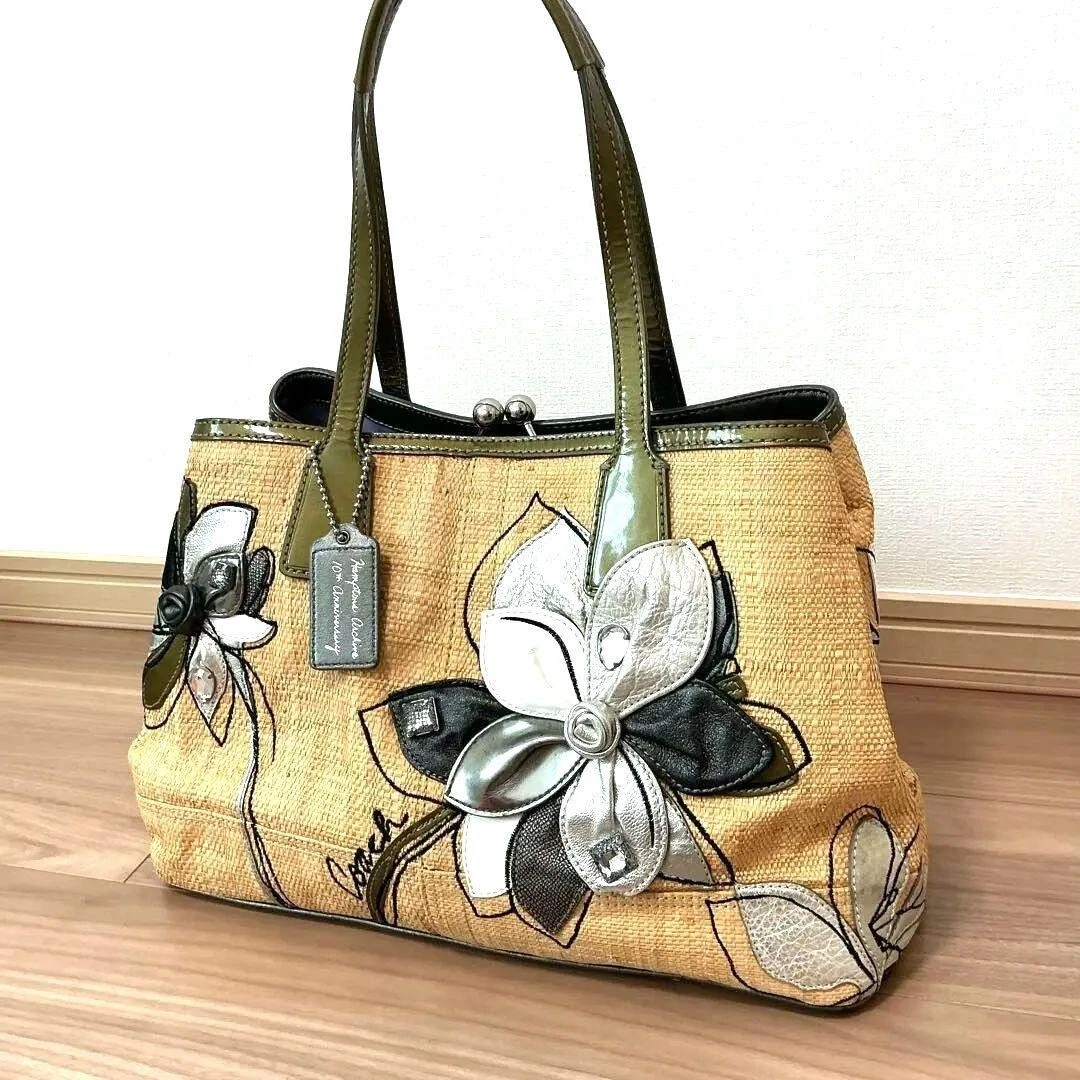 Coach Hampton Floral Straw Exterior Bags & Handbags for Women for