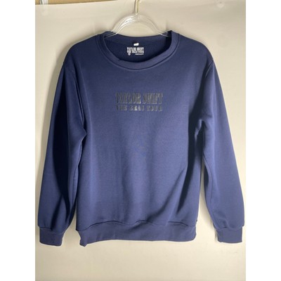 Taylor Swift The Eras Tour Dark Navy Blue Crewneck Sweatshirt Small Tour Dates