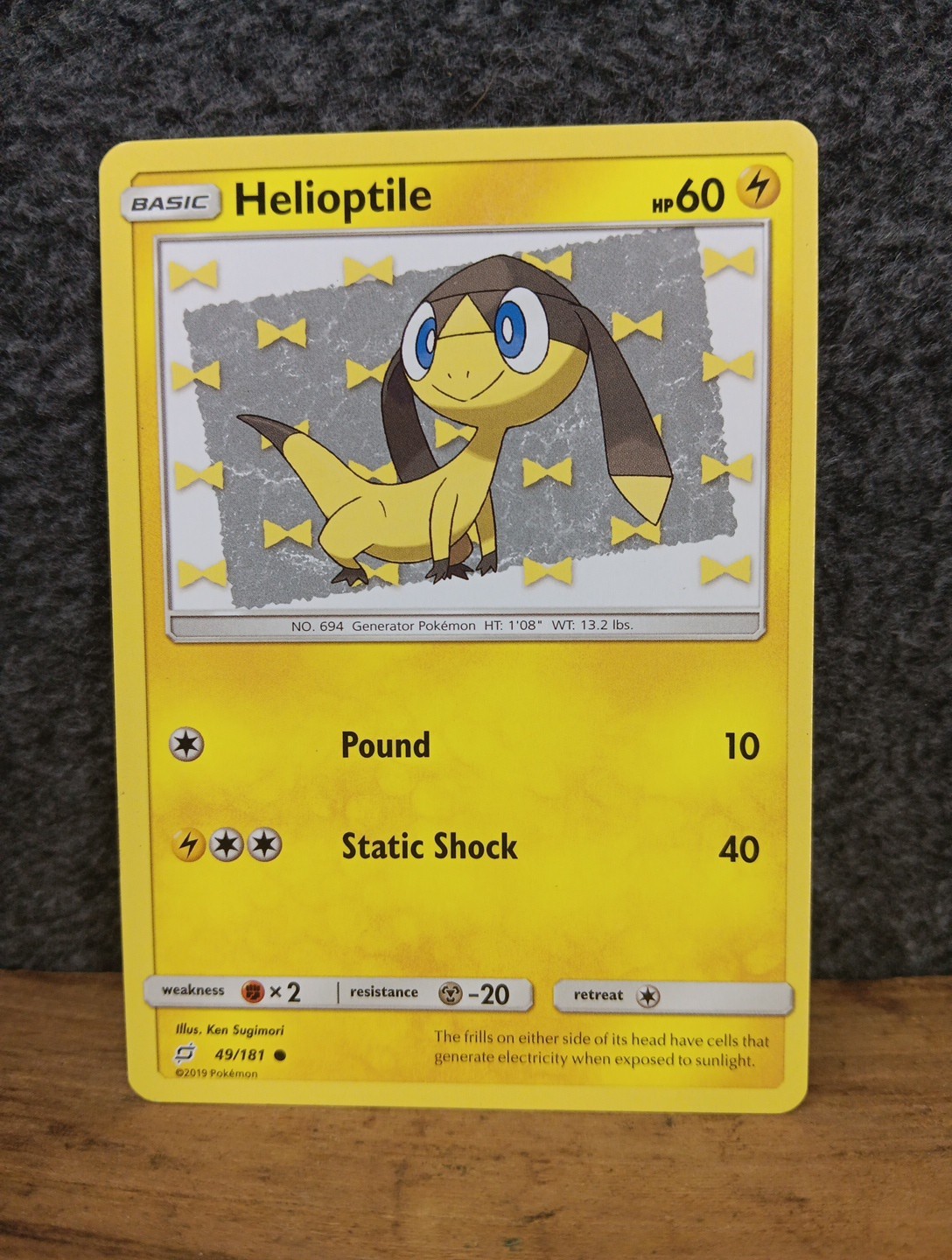 Helioptile 49/181 Sun & Moon Team Up Common Pokemon Card 2019 Trading Game