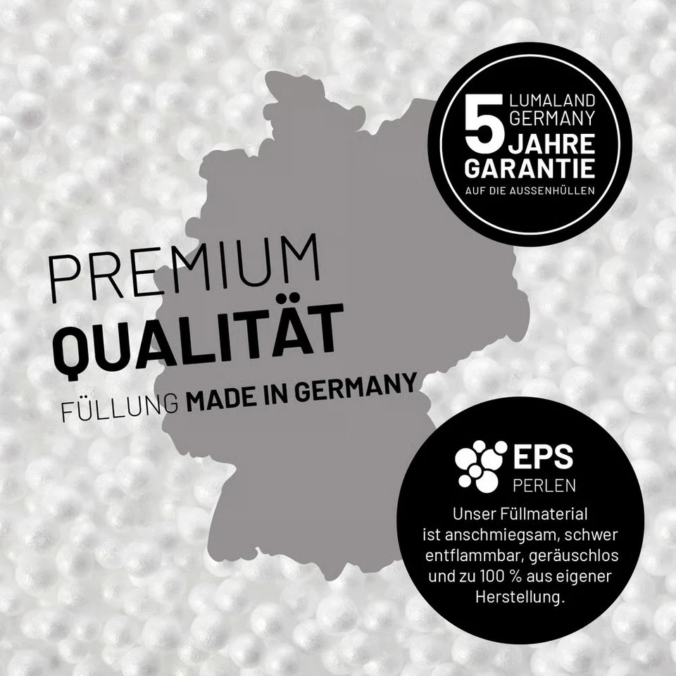 LUMALAND Gartenliege Sitzsack Set 2-tlg. Sessel Hocker Indoor Outdoor Terrasse - Bild 4 von 4