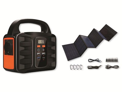 Denver PPS-42000 Portable Power Station inklusive Solar Panel Schwarz - NEU OVP