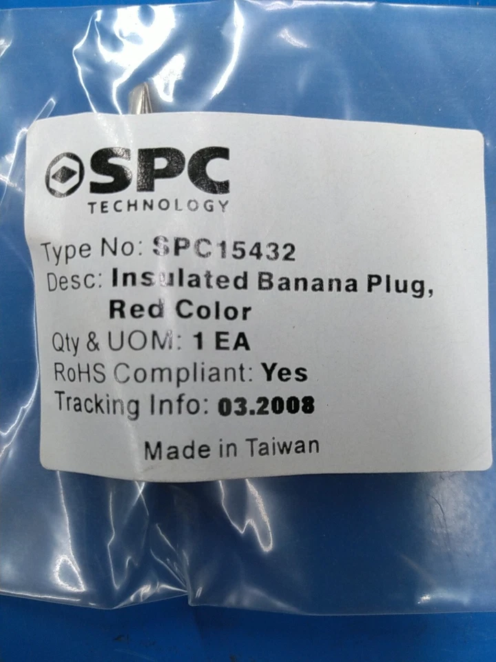 (4) SPC Technology Banana Jack (2) SPC15432 Red and (2) SPC15443 Black - Image 2 of 3