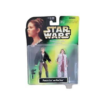 1997 HASBRO  STAR WARS POTF2 PRINCESS LEIA 2-PACK HAN SOLO Figures