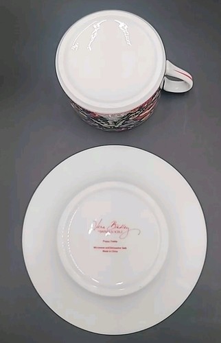 Vera Bradley For Barnes & Noble Cup And Saucer Poppy Fields Pattern - Picture 4 of 6
