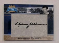 H.O.F Norm Ullman Papercut Autograph. Super Clean Signature!