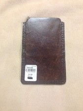 Pottery Barn Saddle Leather Card Wallet BRAND NEW 