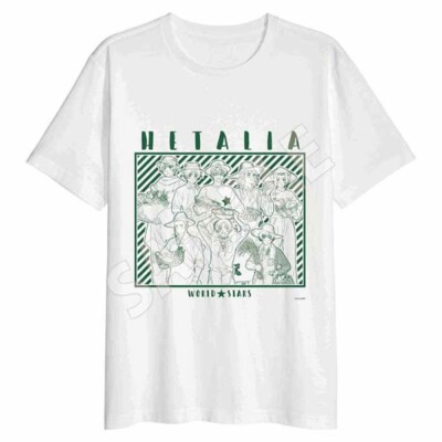 Hetalia World Stars Harvest Festival Big Silhouette T-Shirt L White GRANUP New