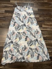 NWT Go Barefoot by Others Follow Tropical Print Makena Midi Dress Size Large