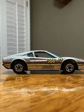 HOT WHEELS BLACKWALL FERRARI RAC E BAIT 308 SILVER METALFLAKE BLACK METAL BASE