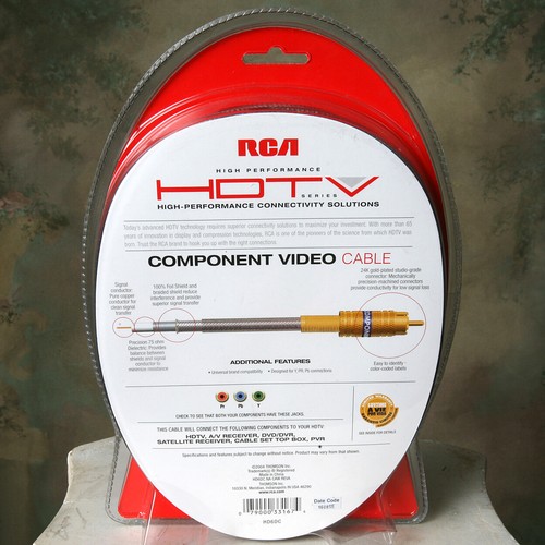 RCA Component Video Cables High Perf HDTV 24k Gold Plated Superior Connection - Picture 3 of 3