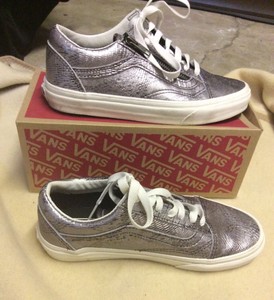 silver vans shoes