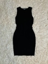 Scoop NYC Dress Womens S Black Bodycon Cut Out