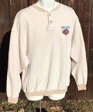 Vintage Super Bowl 32 Cotton Sweater Size Large Ash City Beige