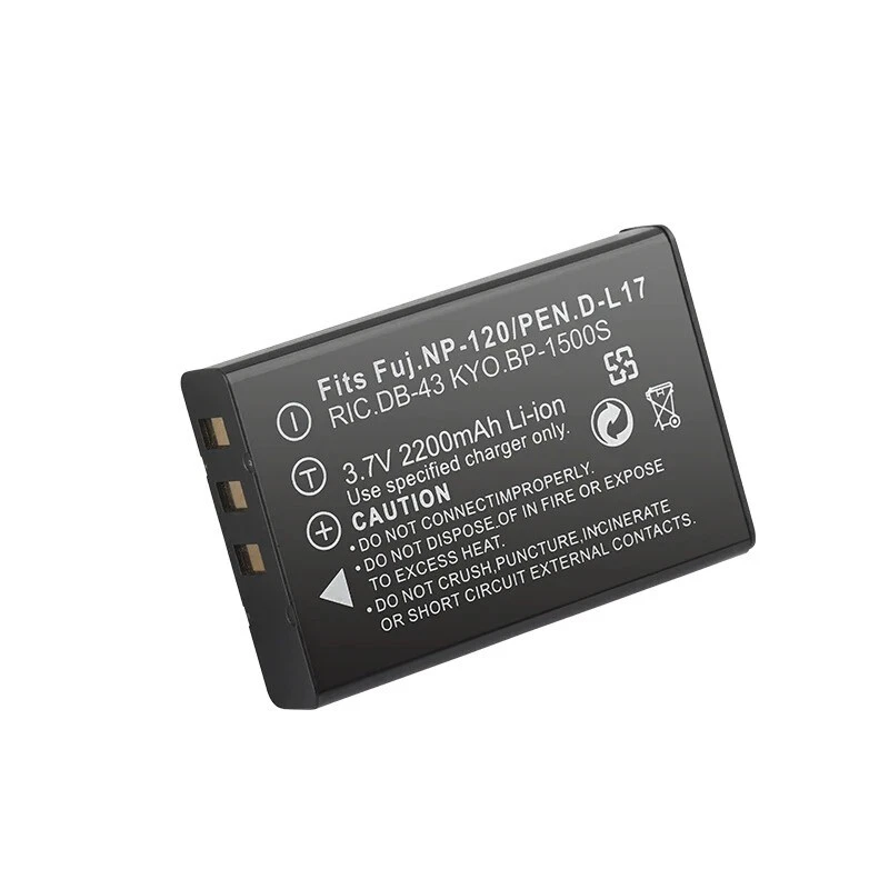 2x 2200mAh New NP-120 FNP120 NP120 Battery For CASIO QV-R3 QV-R4 - Image 3 of 4