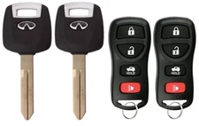 2 New N104 (46) Chip Key + 4B REMOTE For 2003-2008 Infinity FX35 FX45 G35 QX56