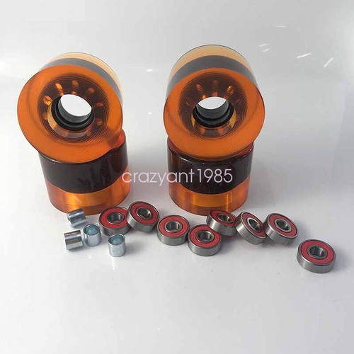16pcs Skateboard Part 4pcs 78A Longboard Wheels 8pcs ABEC-9 Bearings 4pcs Spacer - Picture 2 of 10