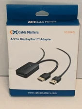 Cable Matters A/V To Display Port Adapter 103069 *NEW*