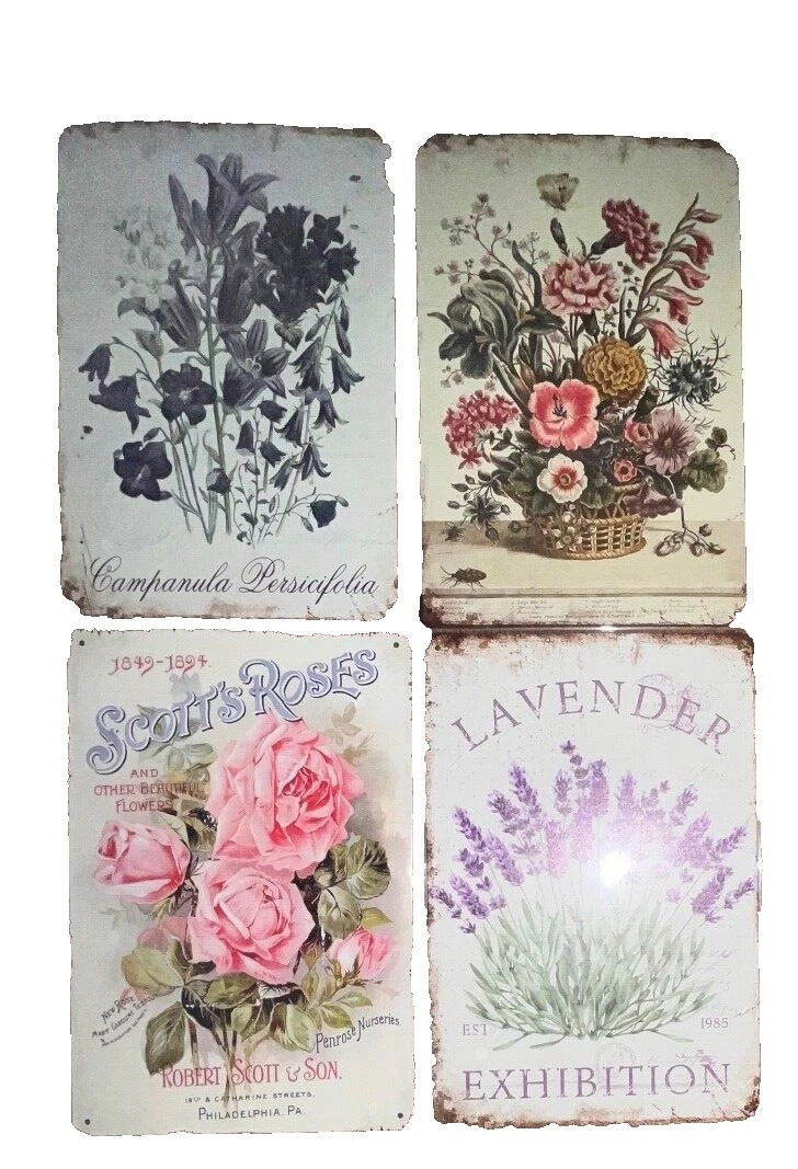 French Country Floral Plaques & Signs