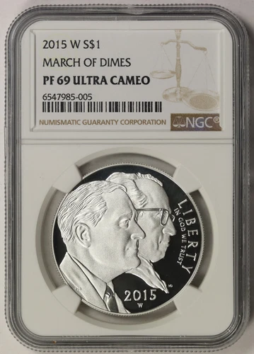 2015-W March of Dimes Modern Commemorative $1 Proof PF 69 Ultra Cameo NGC