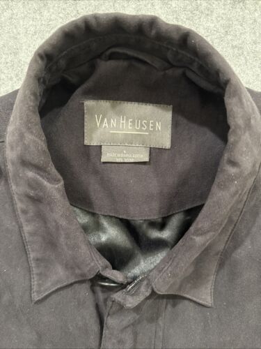 Vintage Van Heusen Black Suede Jacket Mens L - Picture 2 of 8