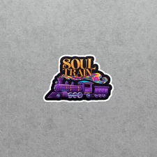 Vibrant Soul Train Sticker - Colorful Retro 70s Locomotive Design #3770