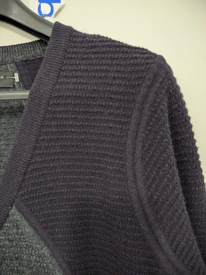 Suéter Rag Bone Para Mujer 2XS Púrpura Gris Cárdigan Botón Contraste Lana De Gran Tamaño Foto 4 de 4