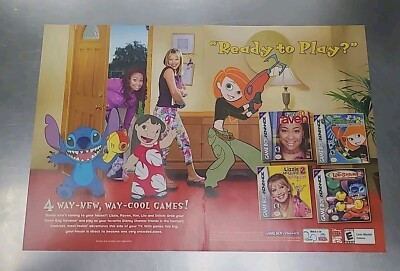 Raven Lizzie Lilo Stitch Kim Possible Print Ad 2004 16x11 Wall Art