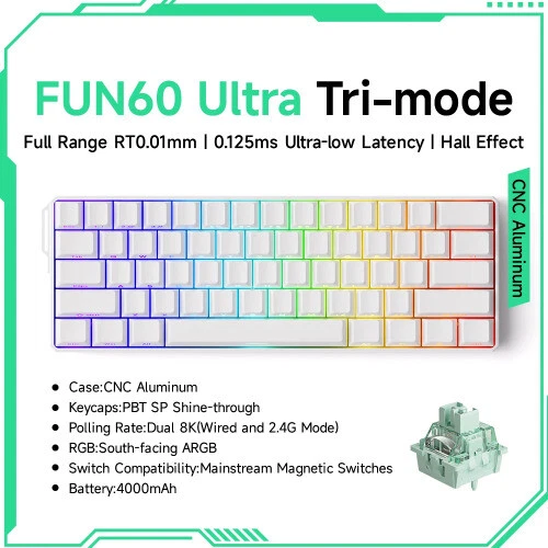 Mechanical Gaming Keyboard with Magnetic Switch 60% Rapid Trigger Design