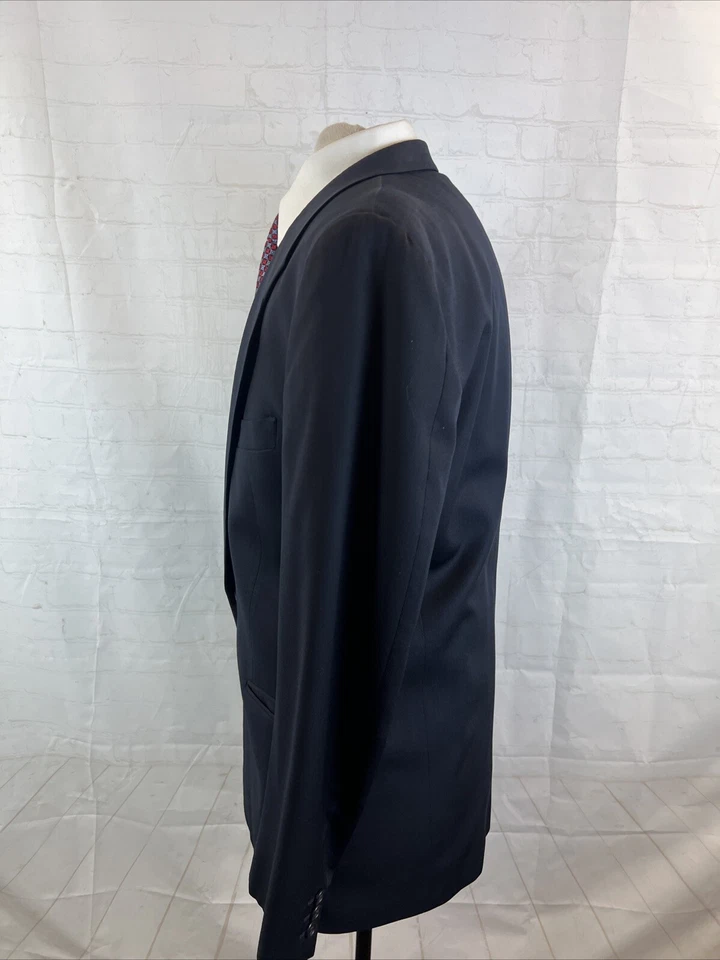 Blazer Mani para hombre azul marino oscuro de lana lisa 40R $1,395 Foto 4 de 4