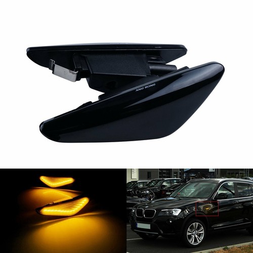 Para BMW F25 E70 E71 X3 E72 X5 X6 LED guardabarros ahumado marcador lateral luz de giro - Imagen 2 de 8