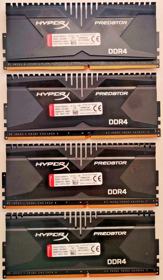 HyperX Predator 16GB Kit DDR4 4x4GB 2400Mhz (HX424C12PB2K4/16) Ram Memory - Image 3 of 4