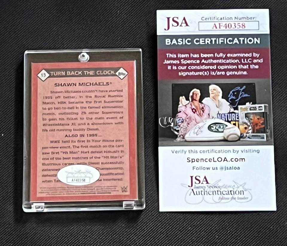 SHAWN MICHAELS 2016 TOPPS WWE HERITAGE SIGNED AUTOGRAPHED CARD JSA CERTIFIED - Image 2 of 2