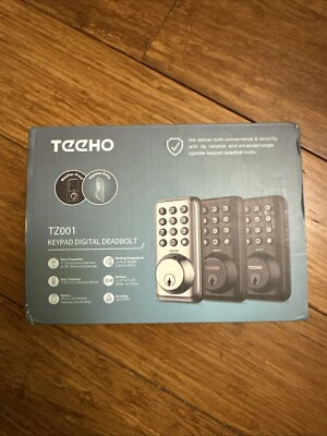 ТЕЕНО TZ001 Keypad Digital Deadbolt ,Keyless Entry Electronic Lock New.