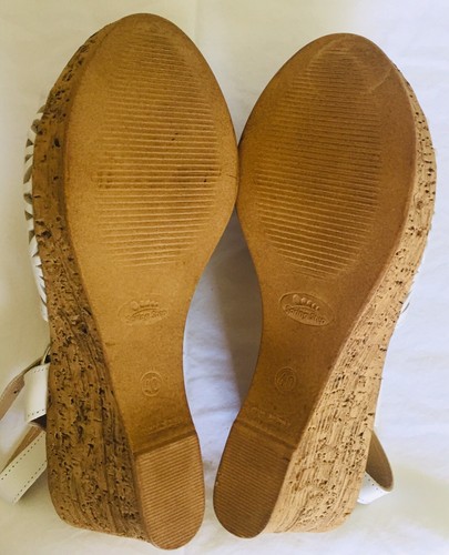 Spring Step Women’s Amelie White Leather Wedge Strap Sandal Size 9 NWB - Picture 7 of 10