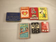 Lot Of 7 CHILD Card Games, CRAZY EIGHTS, PEANUTS, FLASH, GO, ETC. COMPLETE