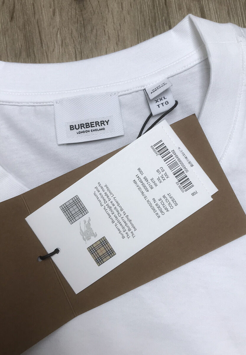 Burberry Mens Emerson TB White Oversized T Shirt Size XXL Burberry Mens Emerson TB White Oversized T Shirt Size XXL