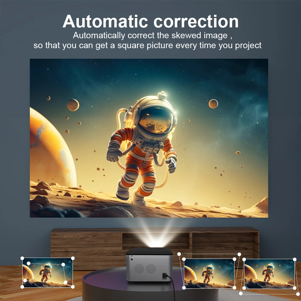 Android 11 4K Smart Projector 580ANSI 1920*1080P Full HD Wifi6 BT5.0 Allwinner