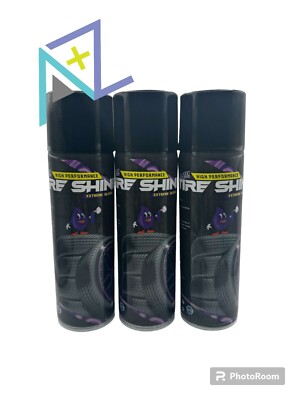 Uvita Tire Shine Extra Gloss Cans 14oz each Shines and protect (3 bottle)