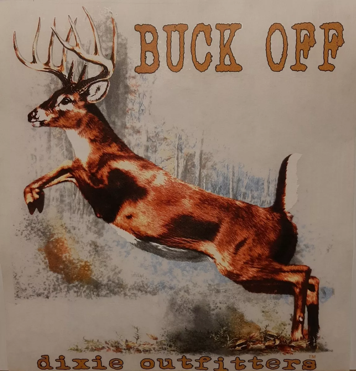 DIXIE OUTFITTERS BUCK OFF DEER HUNTER HOODED SWEATSHIRT HOODIE