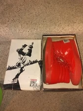 80's Rare Vision Street Wear HiTop All Reds Retro Skateboard Shoe w/Box Near MNT