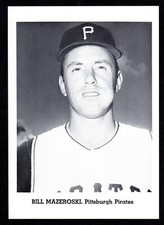 1958-65 JAY PUBLISHING Bill Mazeroski PIRATES  5x7  PICTURE PACK PHOTO  EX-MT  A