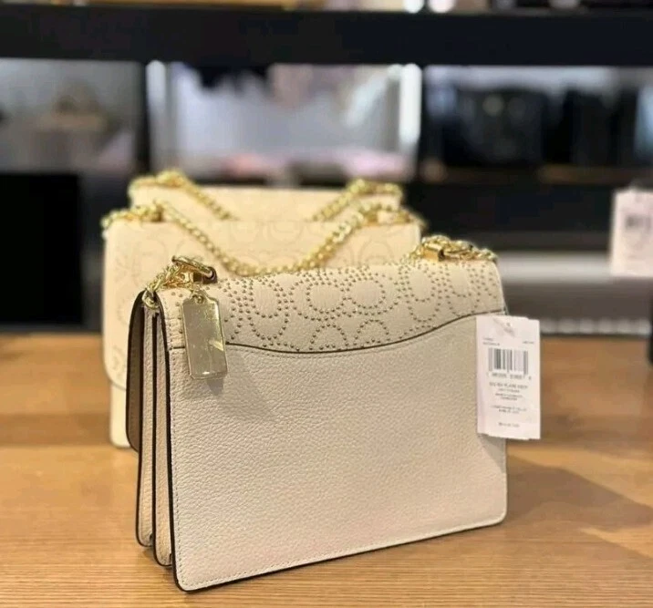 Borsa a tracolla Coach CX260 Klare nuova con etichetta con rivetti firmati raffinata pelle di ciottoli