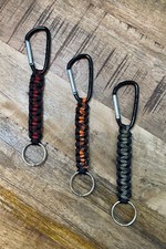 Paracord Lanyard Keychain - Length - 7" inch with Carabiner - Cobra Weave Style