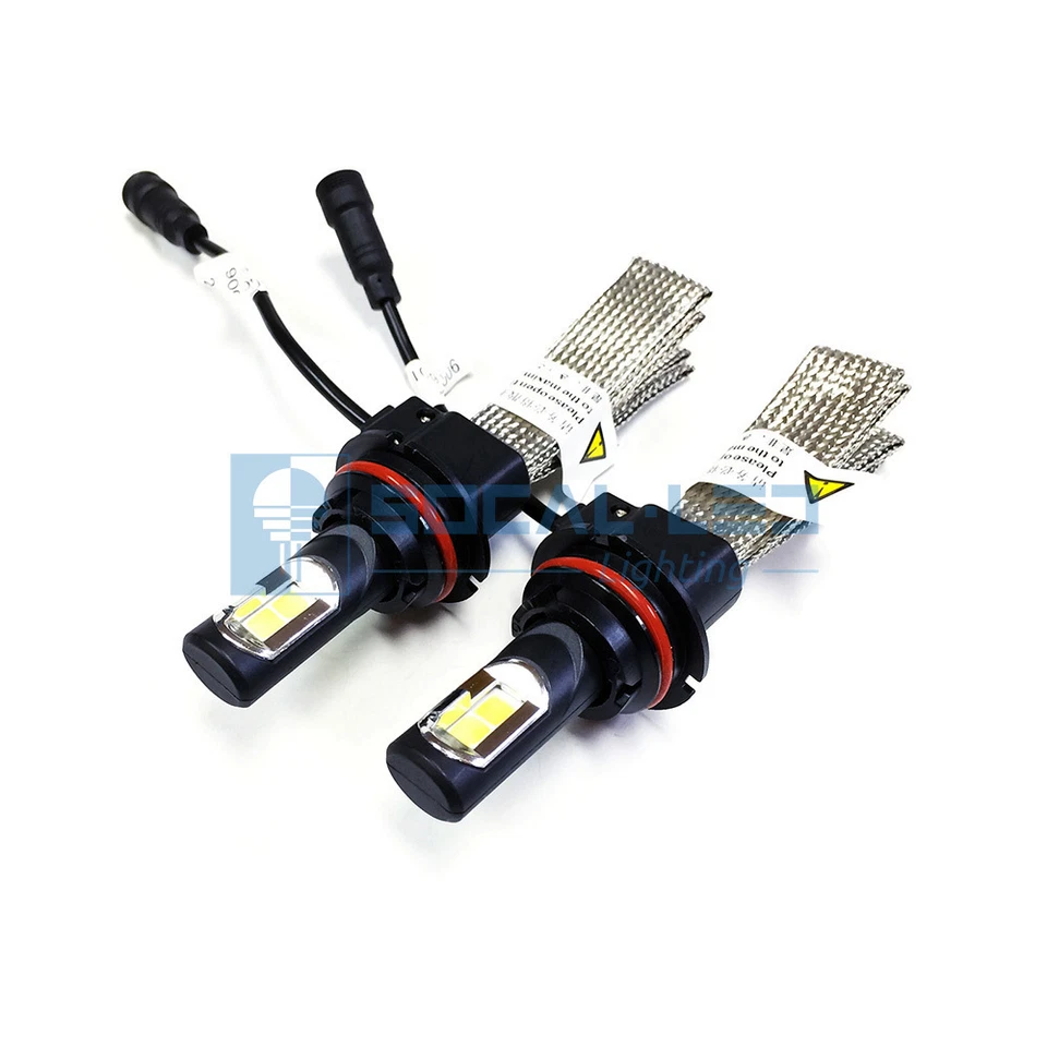 Kit de faros LED sin ventilador HB5 9007 6000K blanco conversión Canbus bombillas altas/bajas H/L Foto 4 de 4