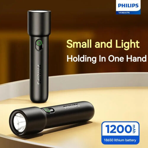 Philips 2024 New EDC Portable Flashlight Rechargeable LED Flashlights for Defens - Picture 1 of 7
