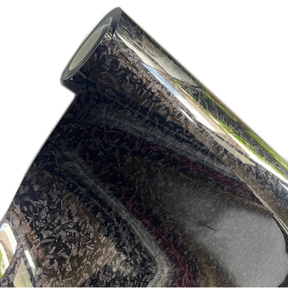 Forged carbon 3D black car film glossy forged car wrapping €22/m² - Image 3 of 4