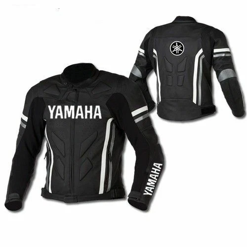Yamaha Go Motorbike Leather Jacket In Cow hide / 5 Protections Armour  inside | eBay